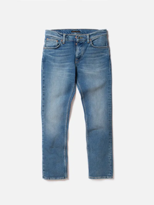 【Nudie Jeans】Grim Tim True Gold 復古淘金藍修身小直筒 sold by Blue Beach Denim