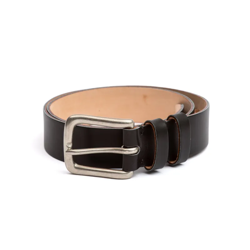 Black Calf Leather Belt sold by Crown Northampton