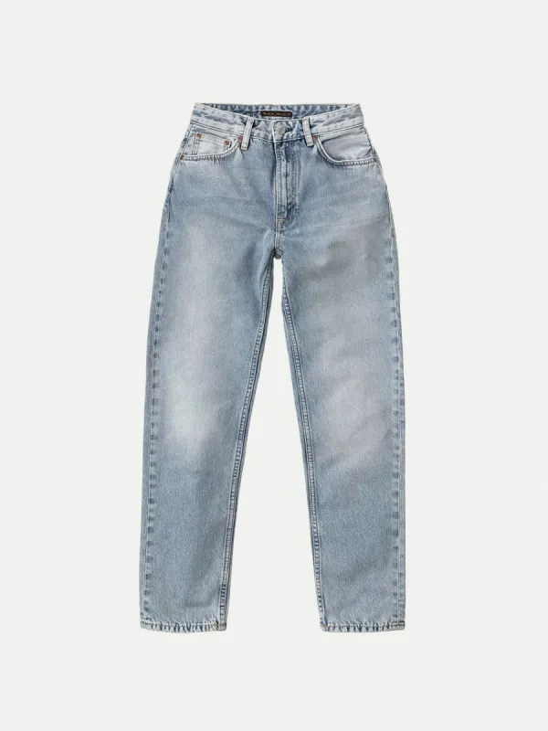 【Nudie Jeans】Breezy Britt Blue Desert / 女版高腰寬錐形褲 sold by Blue Beach Denim