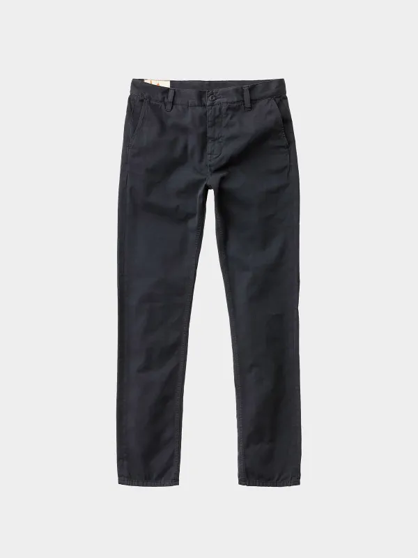 【Nudie Jeans】Easy Alvin Dark Midnight 微寬鬆版錐形卡其褲暗夜藍 sold by Blue Beach Denim