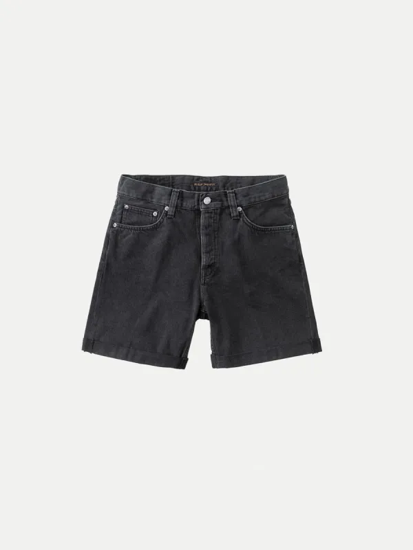 【Nudie Jeans】Josh Shorts Black Water／12.5oz／有機棉 水洗牛仔短褲 sold by Blue Beach Denim