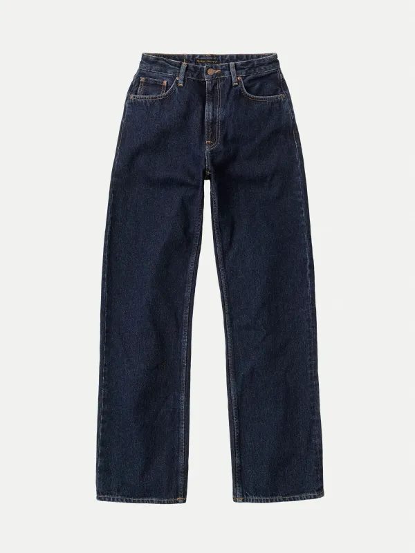 【Nudie Jeans】女版高腰寬直筒褲 / Clean Eileen Heavy Rinse sold by Blue Beach Denim