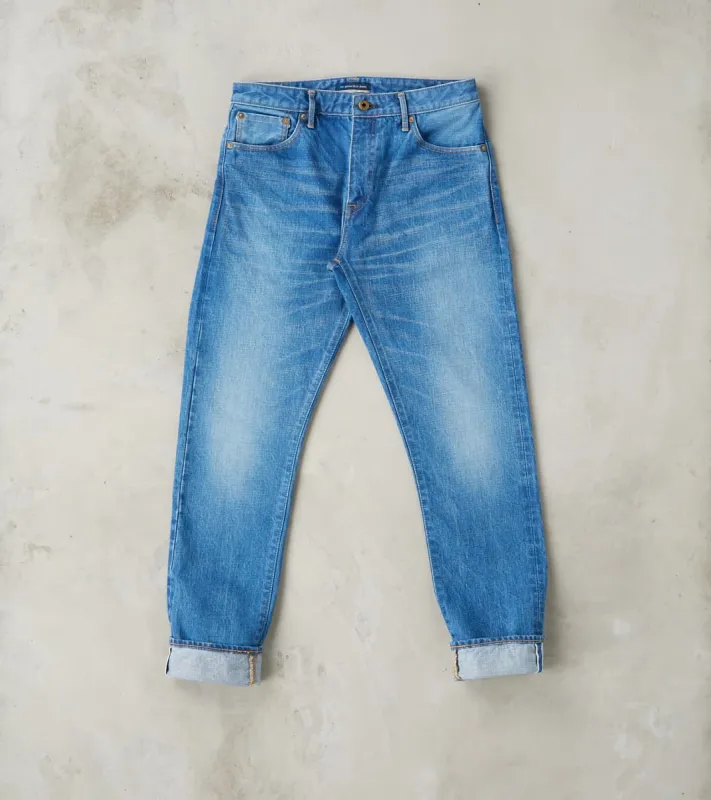 J301-MID Circle Series - Straight - 14.8oz US Cotton Medium Indigo sold by Division Road