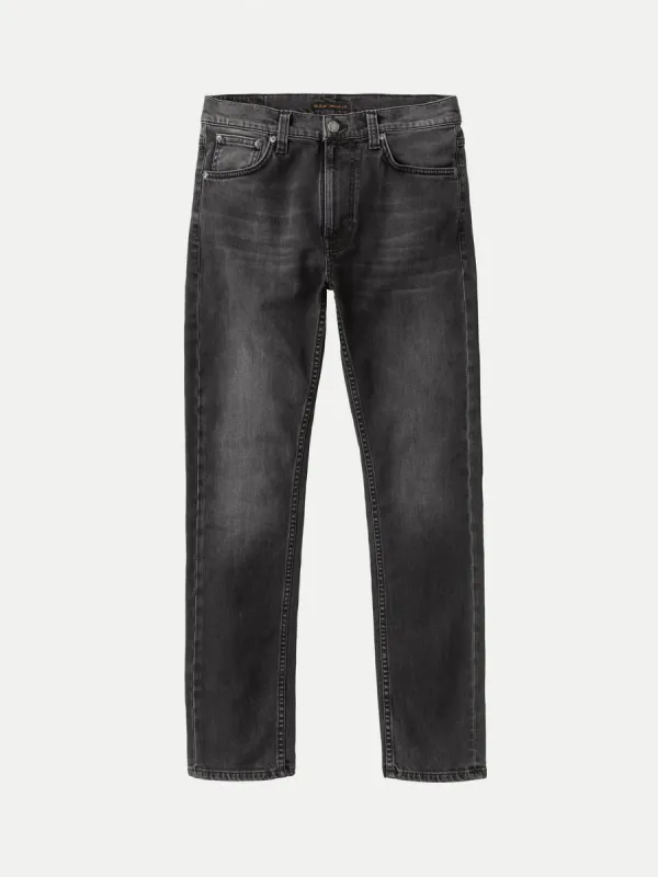 【Nudie Jeans】 Lean Dean Black Eyes 灰黑水洗合身上寬下窄牛仔褲 sold by Blue Beach Denim