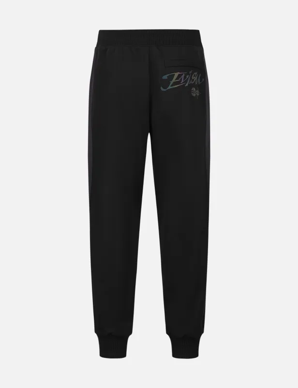 Panel Blocking with Colorful Logo Print Relax Fit Sweatpants sold by Evisu
