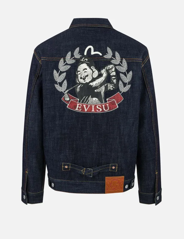 Godhead Golfing Print Regular Fit Denim Jacket sold by Evisu