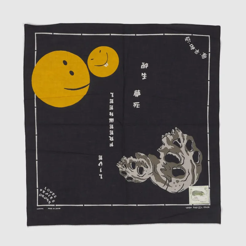 Kapital Black Free Wheel  Smile Bandana sold by DeeCee style