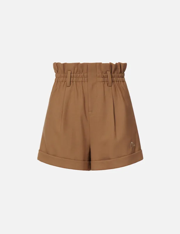 Front Pleat Paper Bag Shorts sold by Evisu