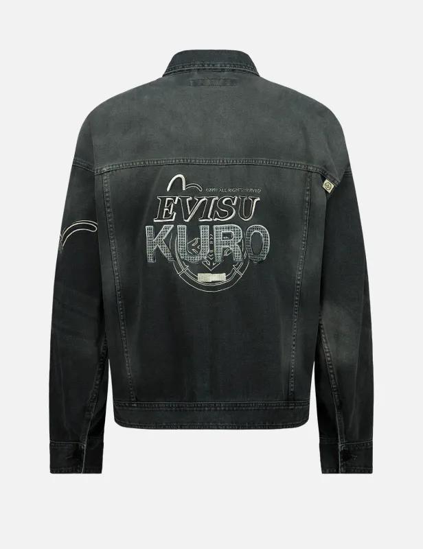 Multi-Pocket Zip-up Denim Jacket sold by Evisu