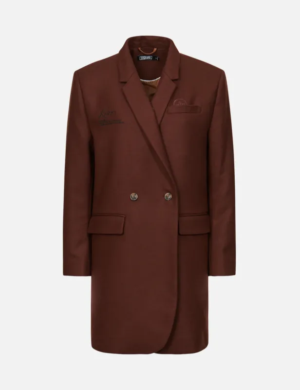 Logo Embossed Blazer Dress sold by Evisu