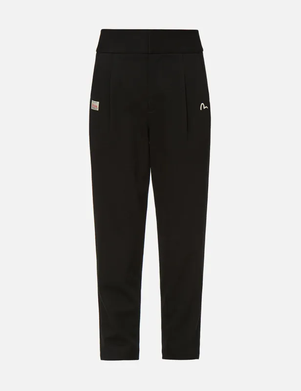 Seagull Embroidered Taper Pants sold by Evisu