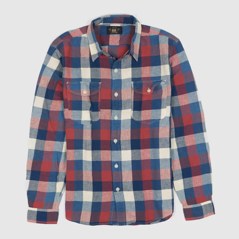 Double RL Multicolor Plaid Long Sleeve  Work Shirt sold by DeeCee style