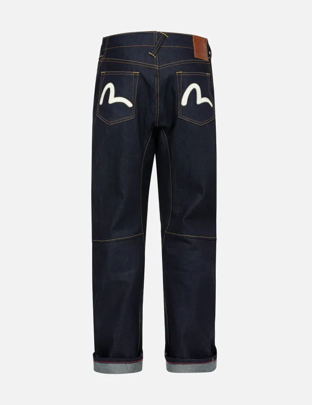 Seagull Embroidery 3D Cut Jeans sold by Evisu