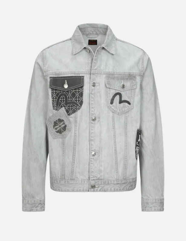 Multi-Pocket Regular Fit Denim Jacket sold by Evisu