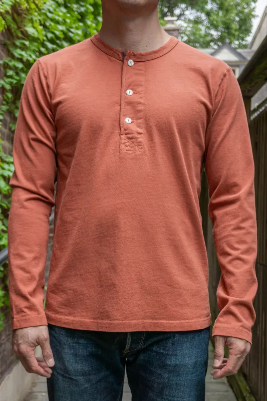 Freenote Cloth 13oz Henley L/S - Picante sold by Franklin and Poe