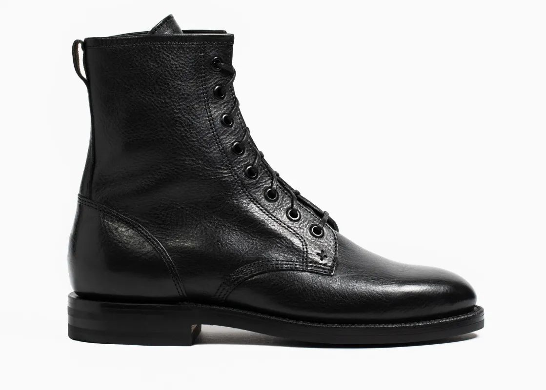 Combat Boot Nero Nappa sold by Grant Stone