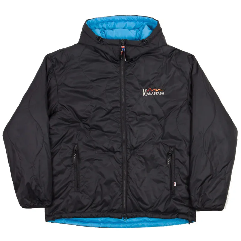 Manastash | Y2K Reversible Hoodie 'Black' sold by Hatchet Outdoor Supply Co