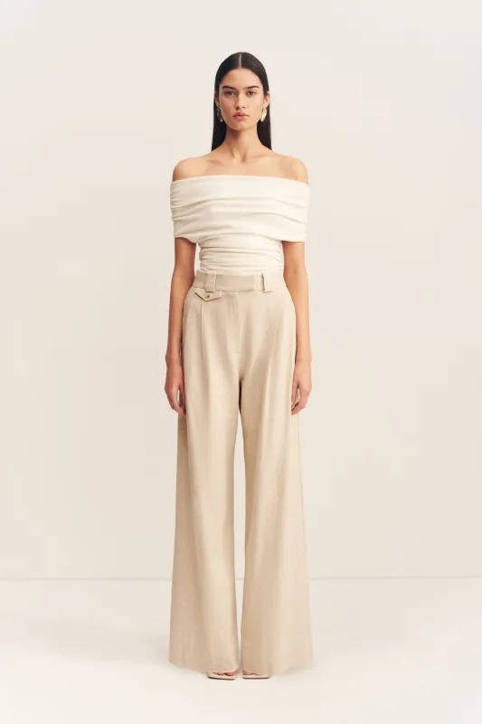 BEAU OFF SHOULDER TOP - IVORY sold by Shona Joy