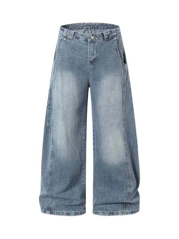 Retro Cleanfit Washed Baggy Jeans sold by Thesupermade