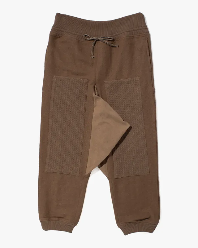 Wa-Modern Woven Drawstring Pants, Brown sold by Kiriko