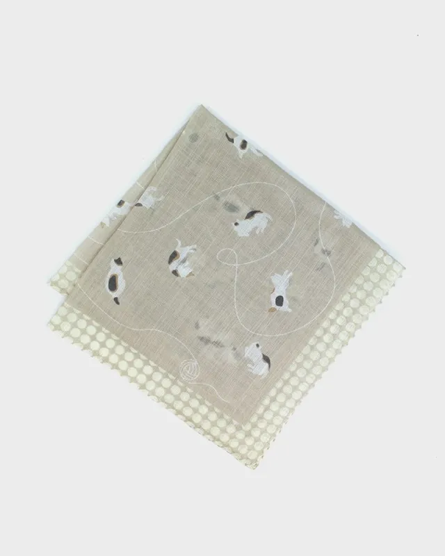 Japanese Handkerchief, Classic, Cat sold by Kiriko