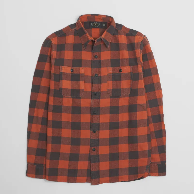 Double RL  Work  Overshirt Black / Red Check sold by DeeCee style