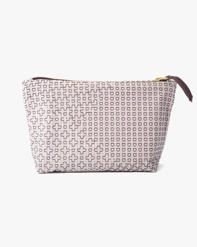Kiriko Original Stand-Up Pouch, White Sashiko sold by Kiriko