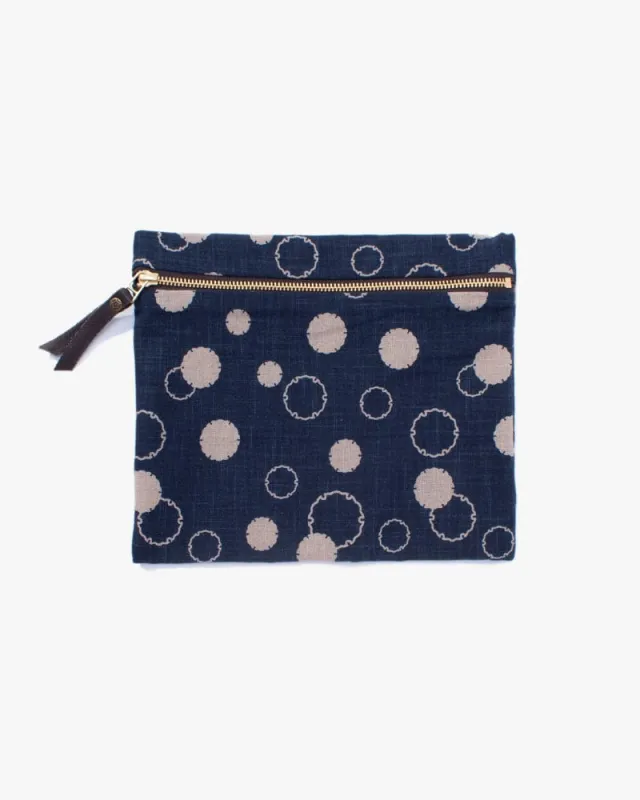 Kiriko Original Flat Zipper Pouch, Medium, Yukiwa sold by Kiriko