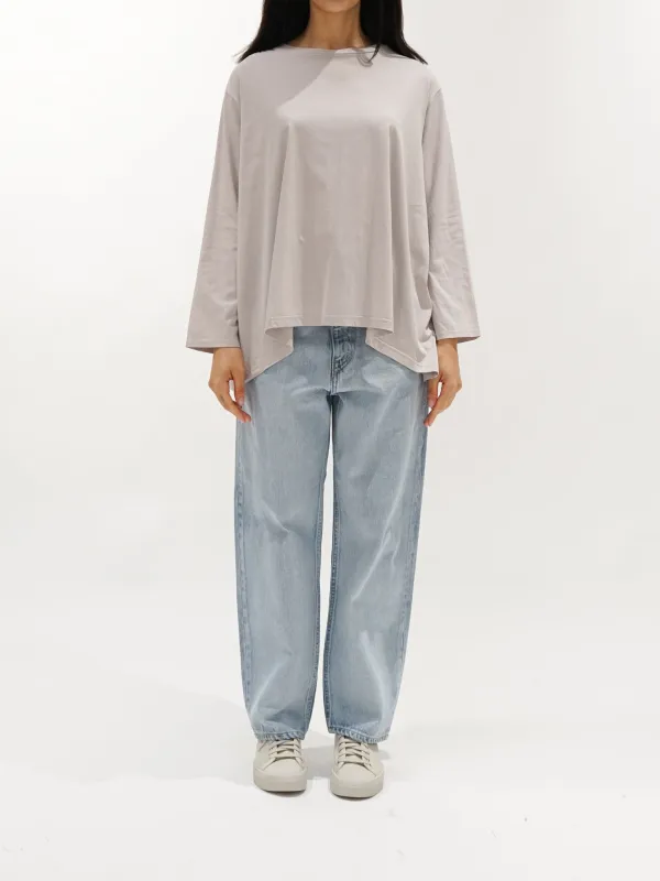 High Gauge Cotton Flare Tee - Sand Gray sold by Namu Shop