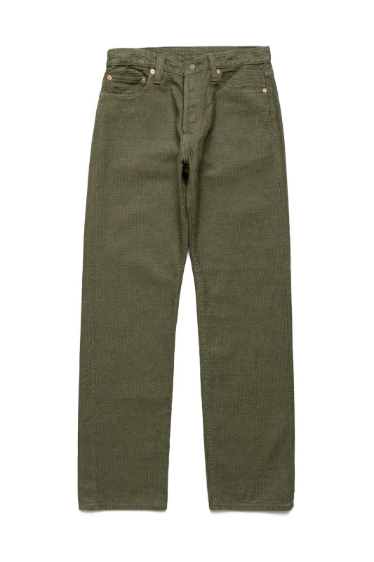 Pure Blue Japan Relaxed Fit Sashiko Pants - Olive [1170-2-OLV] sold by Private & Co.