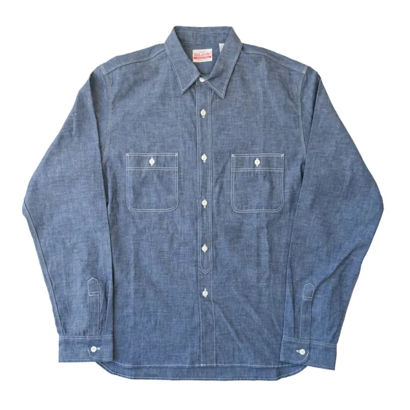 Big John Selvedge Chambray Work Shirt -  Indigo sold by Private & Co.