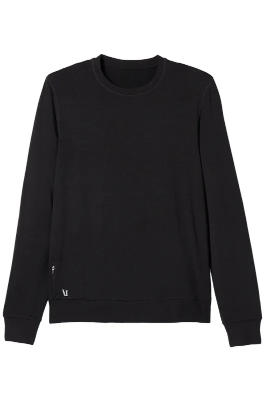 PONTO PERFORMANCE CREW Black Heather sold by REVOLVR Menswear