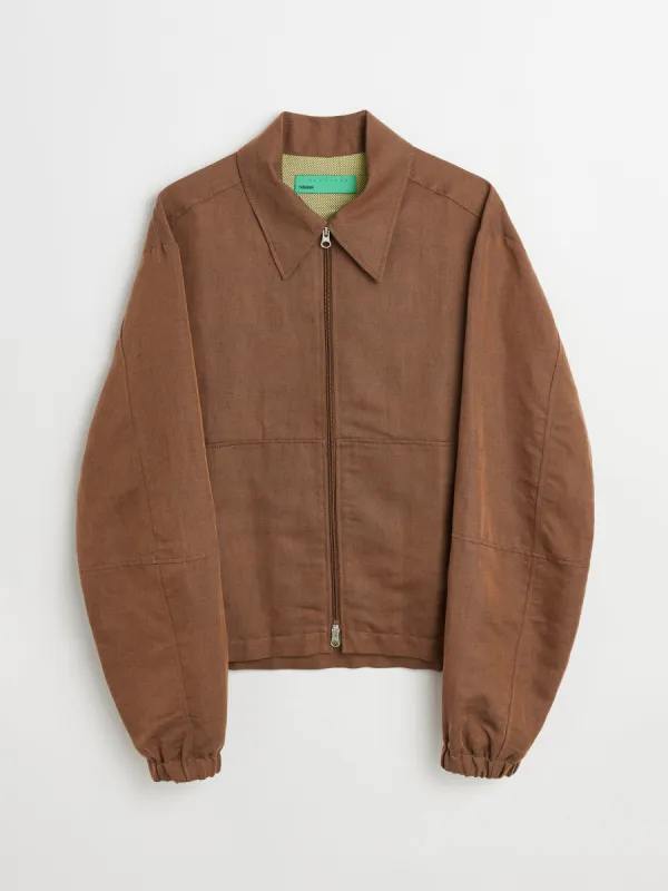 TRÈS BIEN everywear Zip Blouson Hemp Brown sold by Tres Bien