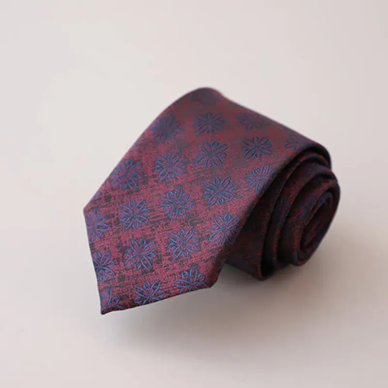 Men's Purple Green Flowers Tender Pattern Necktie sold by FloralTrip