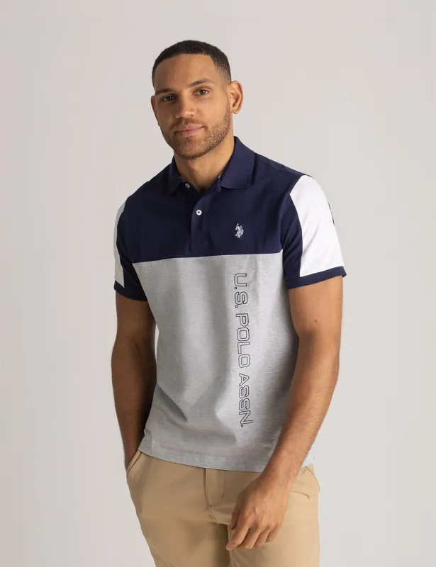 COLOR BLOCK WORDMARK POLO SHIRT sold by U.S. Polo Assn.