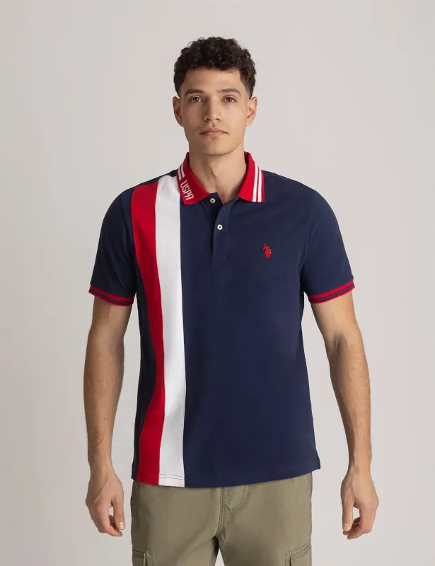 VERTICAL COLORBLOCK PIQUE POLO SHIRT sold by U.S. Polo Assn.