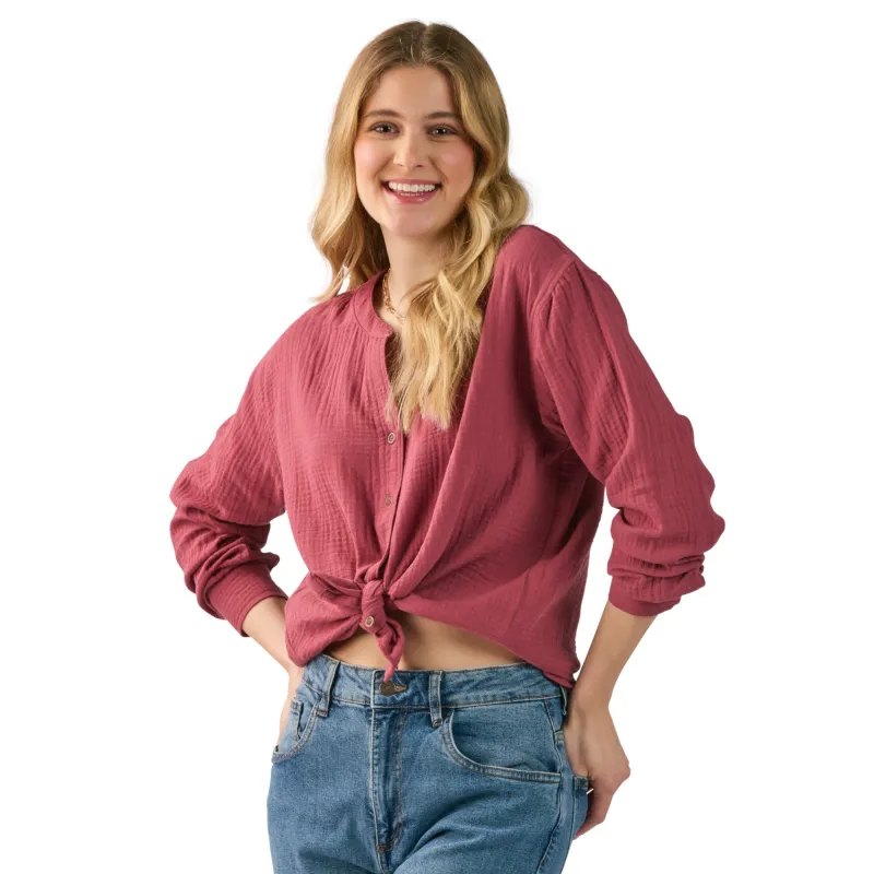 mySTYLE Women's V-Neck Long Sleeve Shirt sold by Giant Tiger