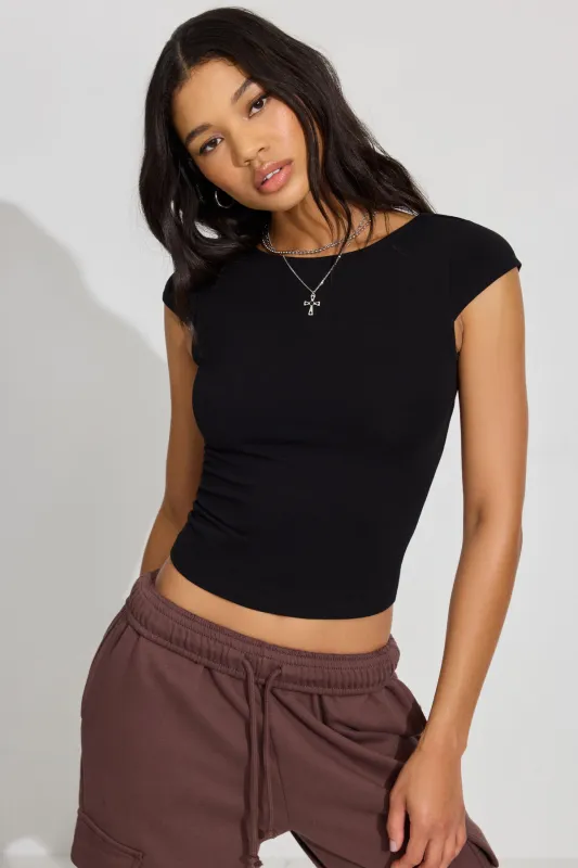 Talia Open Back T Shirt sold by Garage
