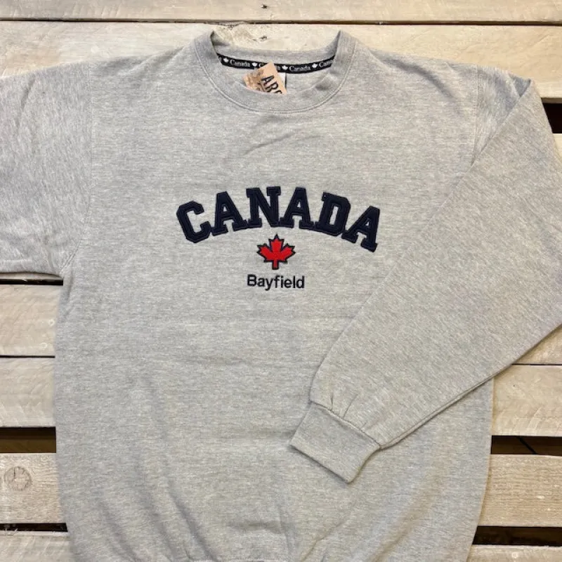 Bayfield Canada Souvenir Applique Crew Neck Fleece sold by Archie's Surf Shop