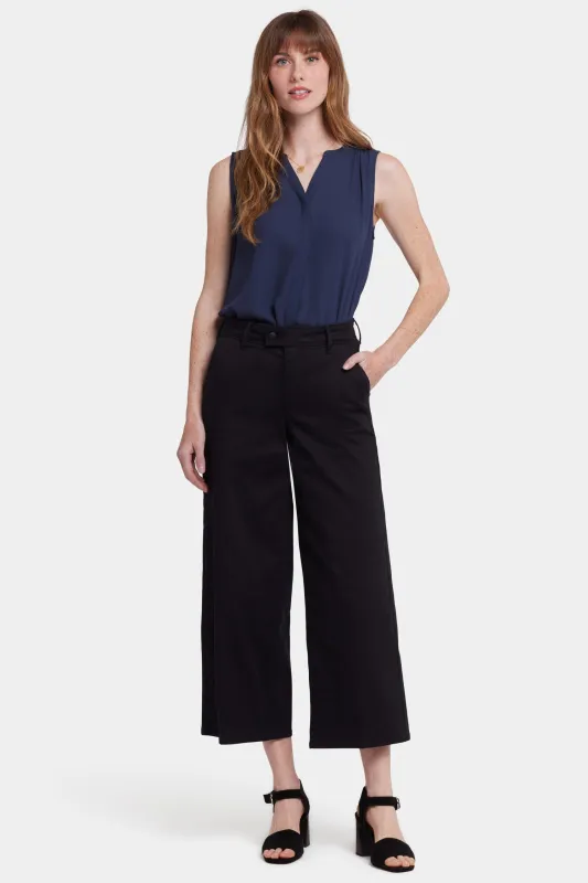 Mona Wide Leg Trouser Ankle Jeans - Black sold by NYDJ