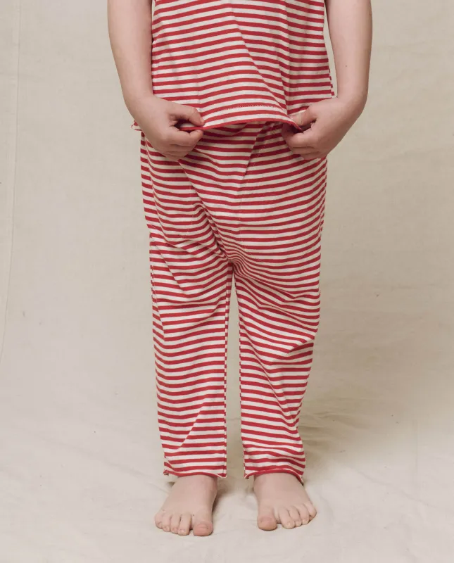 The Little Jersey Crop. Novelty -- Sun Cherry Stripe sold by THE GREAT.