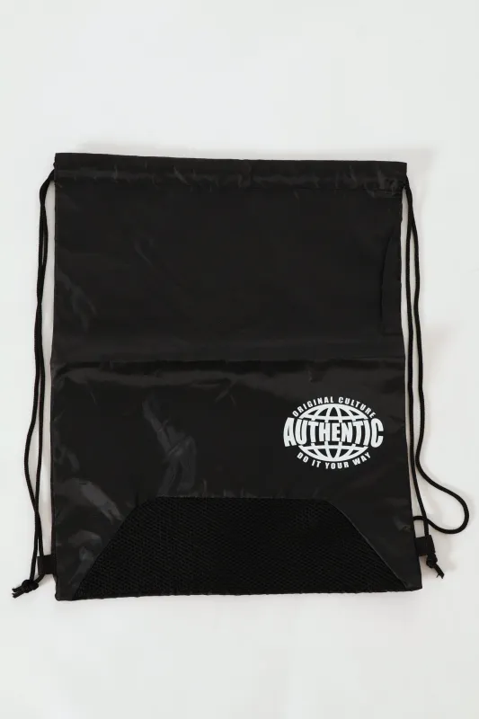 Authentic Gym Sack - Black sold by Edgars 