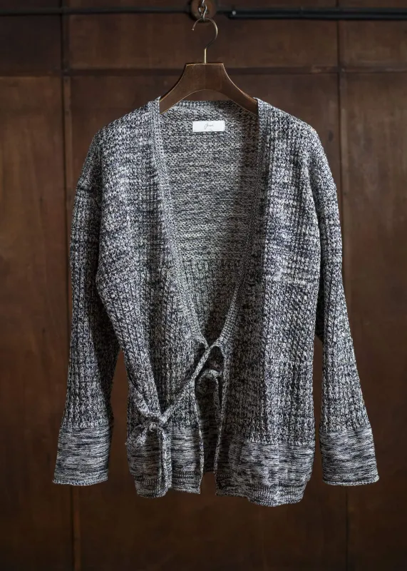 amachi. Natural shaped Knit cardigan AY16-33 Blue Gray sold by Amachi