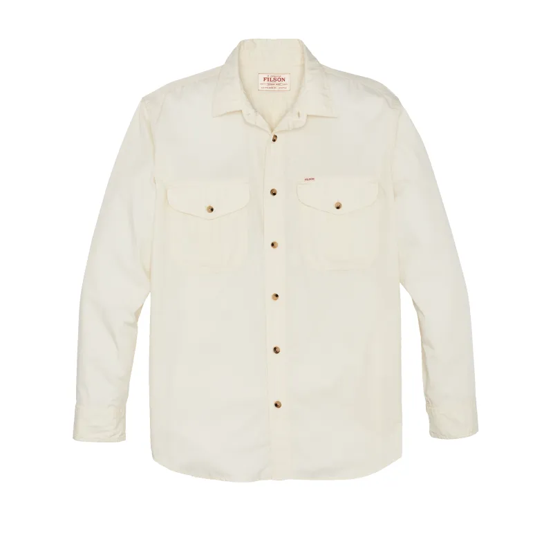 Filson's Washed Feather Cloth Shirt - Ivory sold by Filson