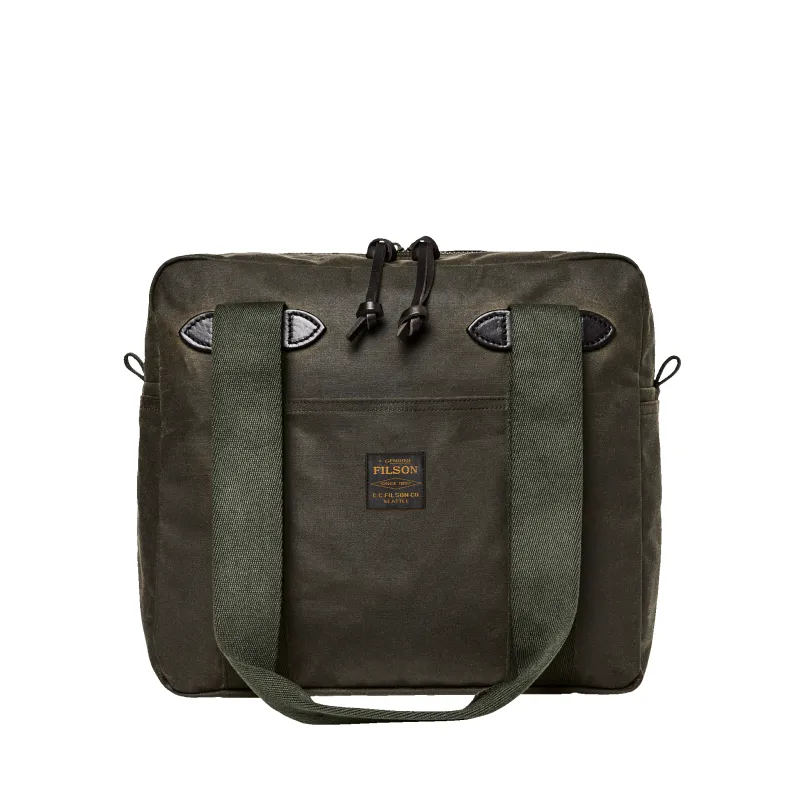 Tin Cloth Zipper Tote Bag - Otter Green sold by Filson