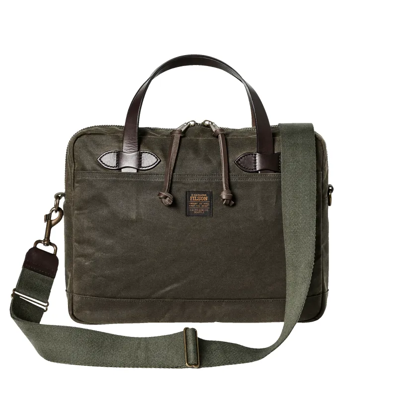 Tin Cloth Compact Briefcase - Otter Green sold by Filson