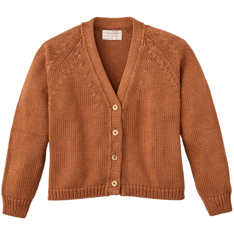 Women's Rustic Cotton Cardigan - Chestnut sold by Filson