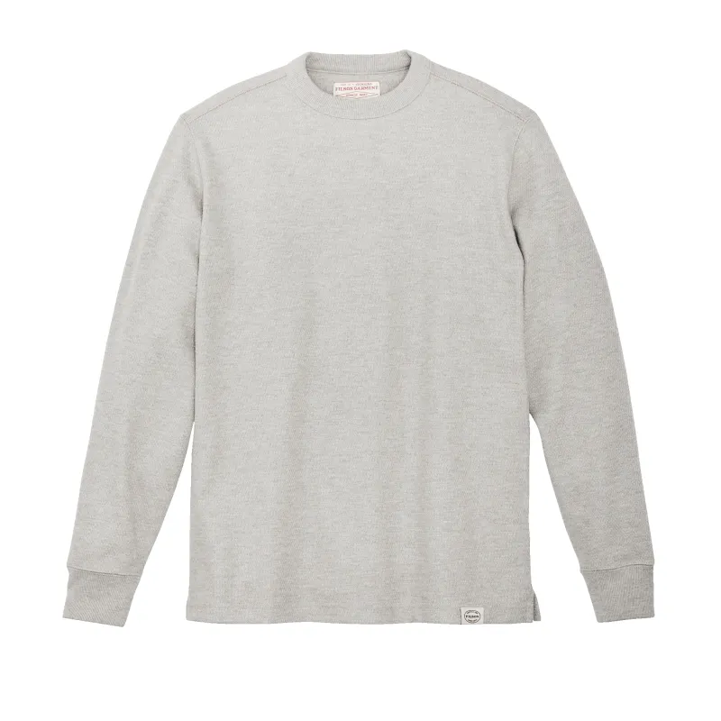 Waffle Knit Thermal Crewneck - Light Heather Gray sold by Filson