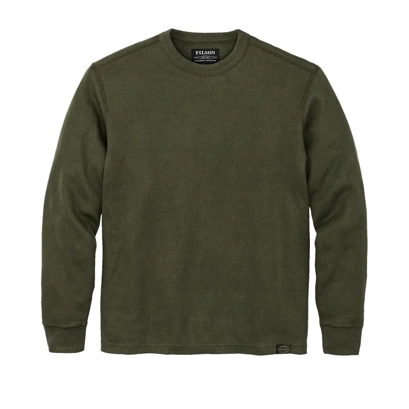 Waffle Knit Thermal Crewneck - Mossy Rock sold by Filson