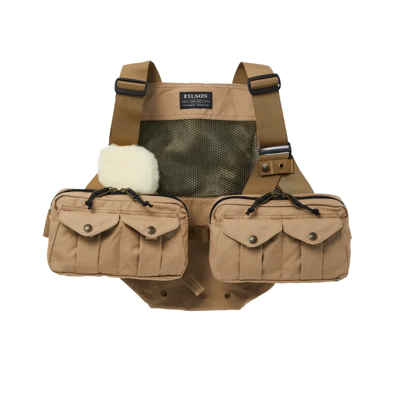Mesh Fishing Strap Vest - Dark Tan sold by Filson
